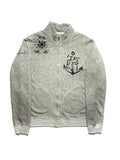 AVIREX Grey Zip Up Cardigan