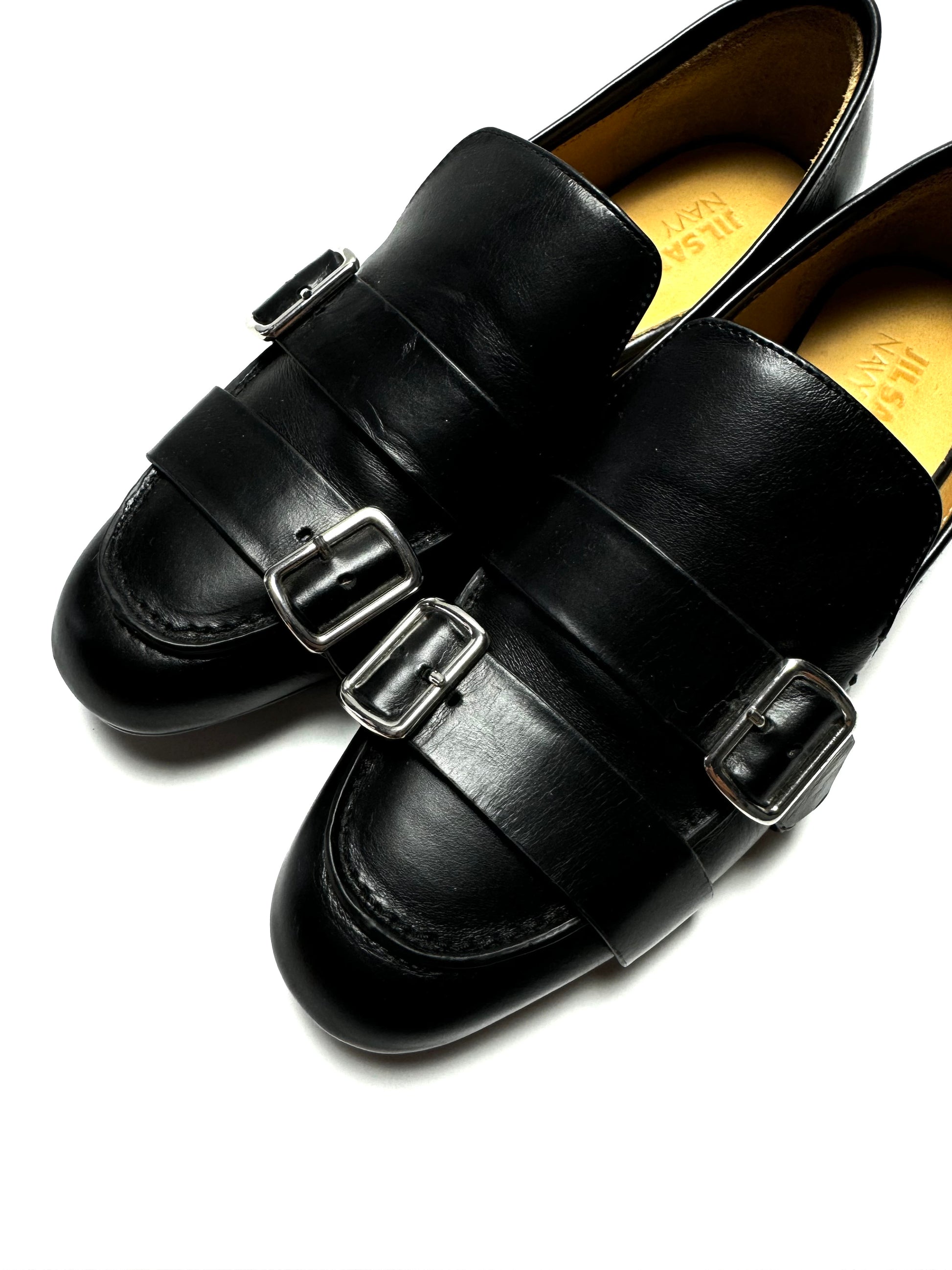 Jil Sander Black Double Strap Loafer