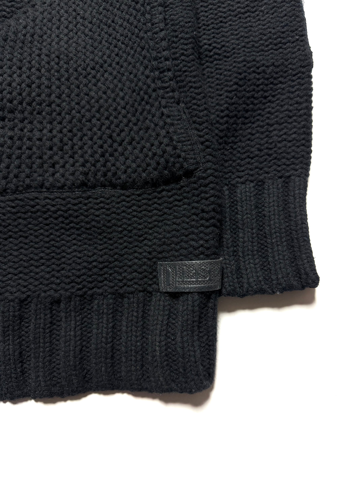 Diesel Black Knitted Fur Coat