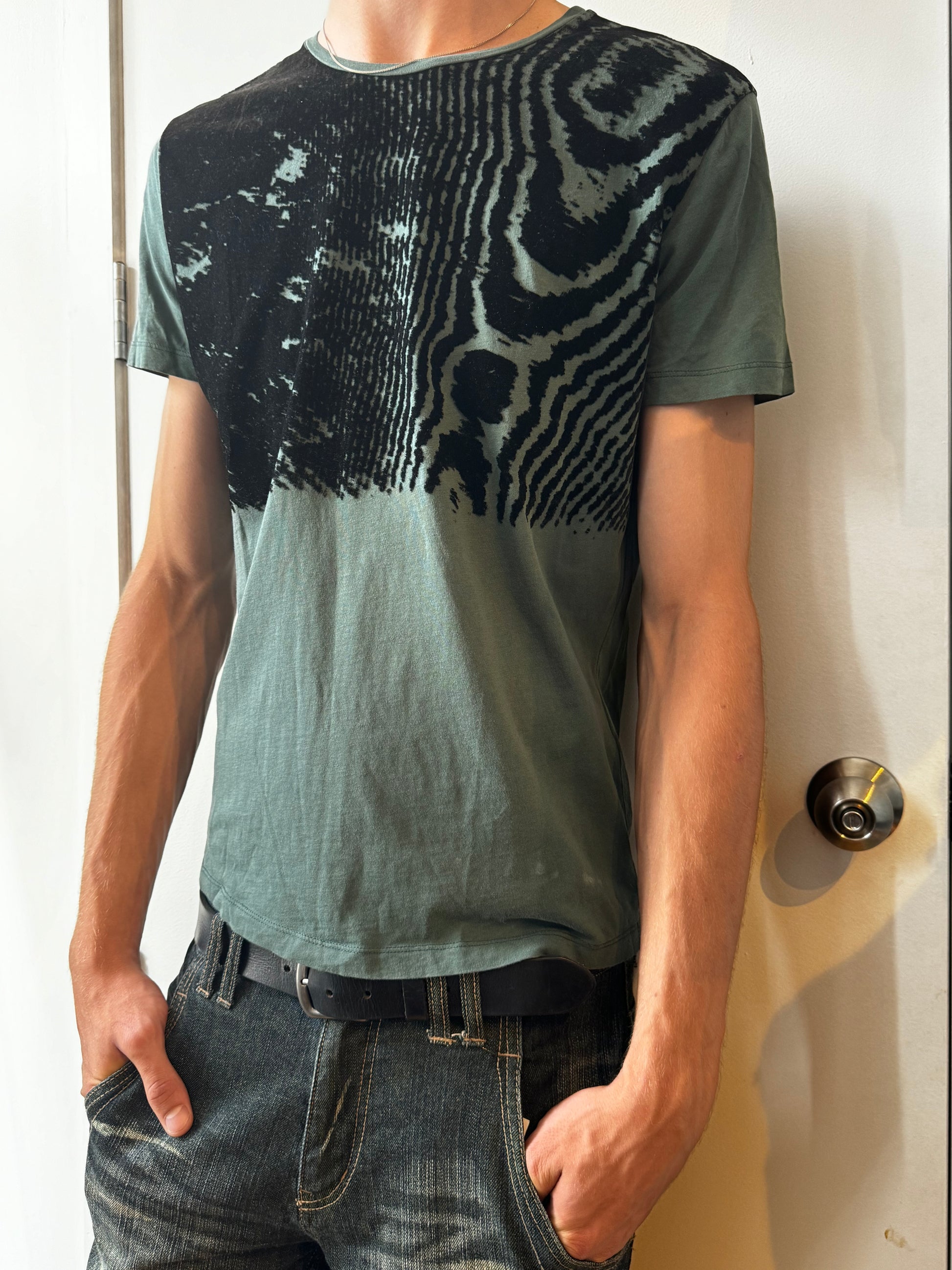 Empiror Armani Light Green Velour Tee