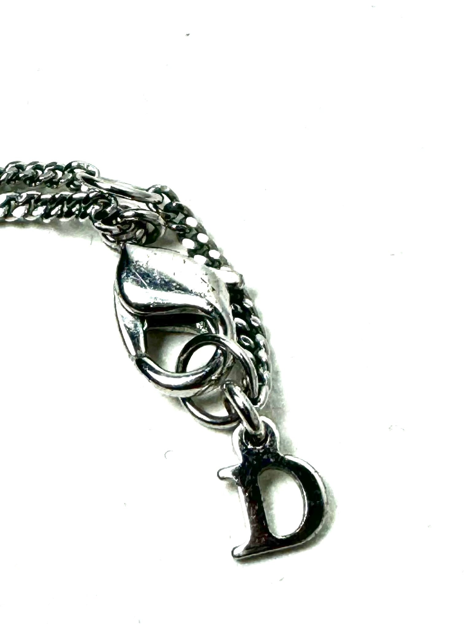 Christian Dior Teddy Bear Rhinestones Necklace Pendant