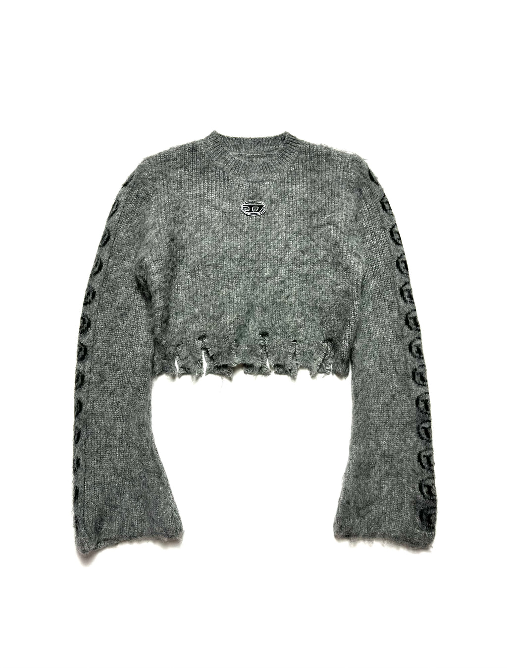 Diesel Cropped Distressed Knit Top