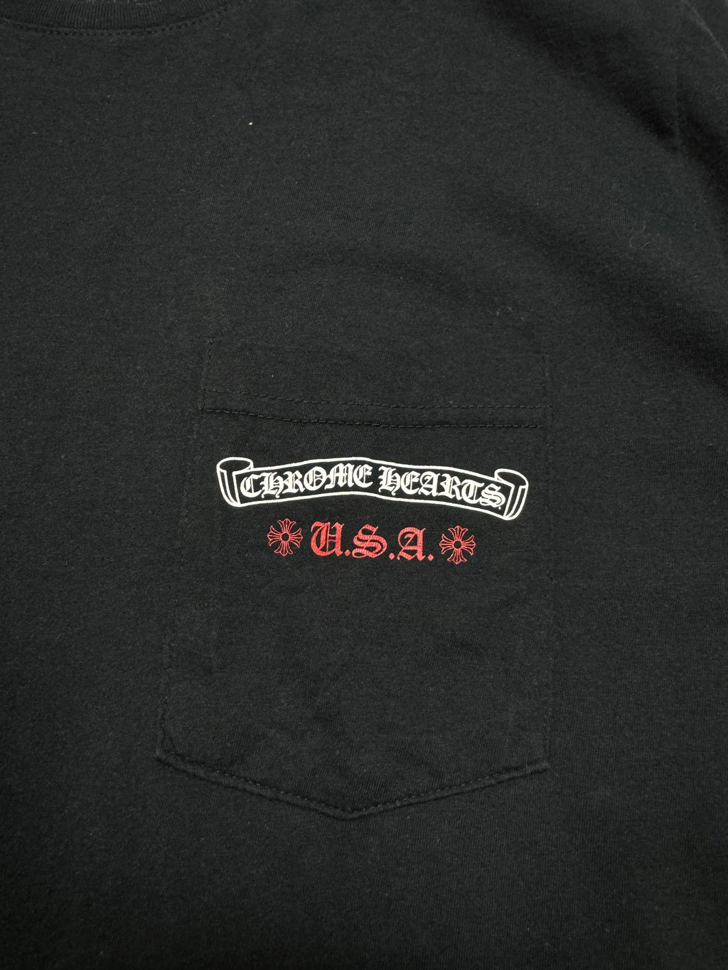 Chromehearts Vertical Flag Pocket Tee