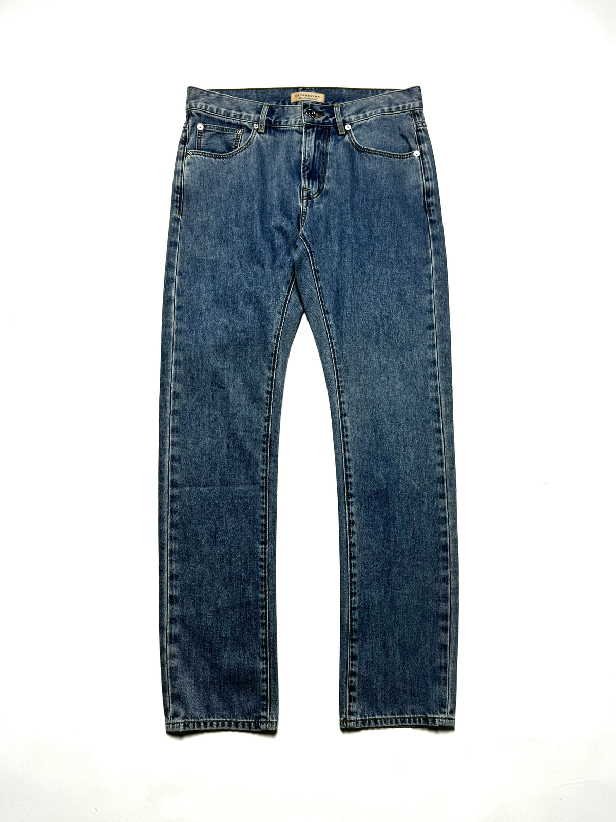 Burberry Knight Logo Washed Denim Jean