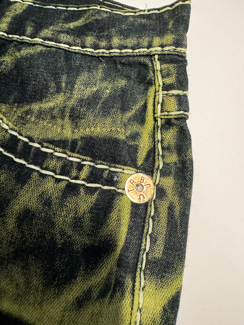 True Religion Green Brushed Short Jort