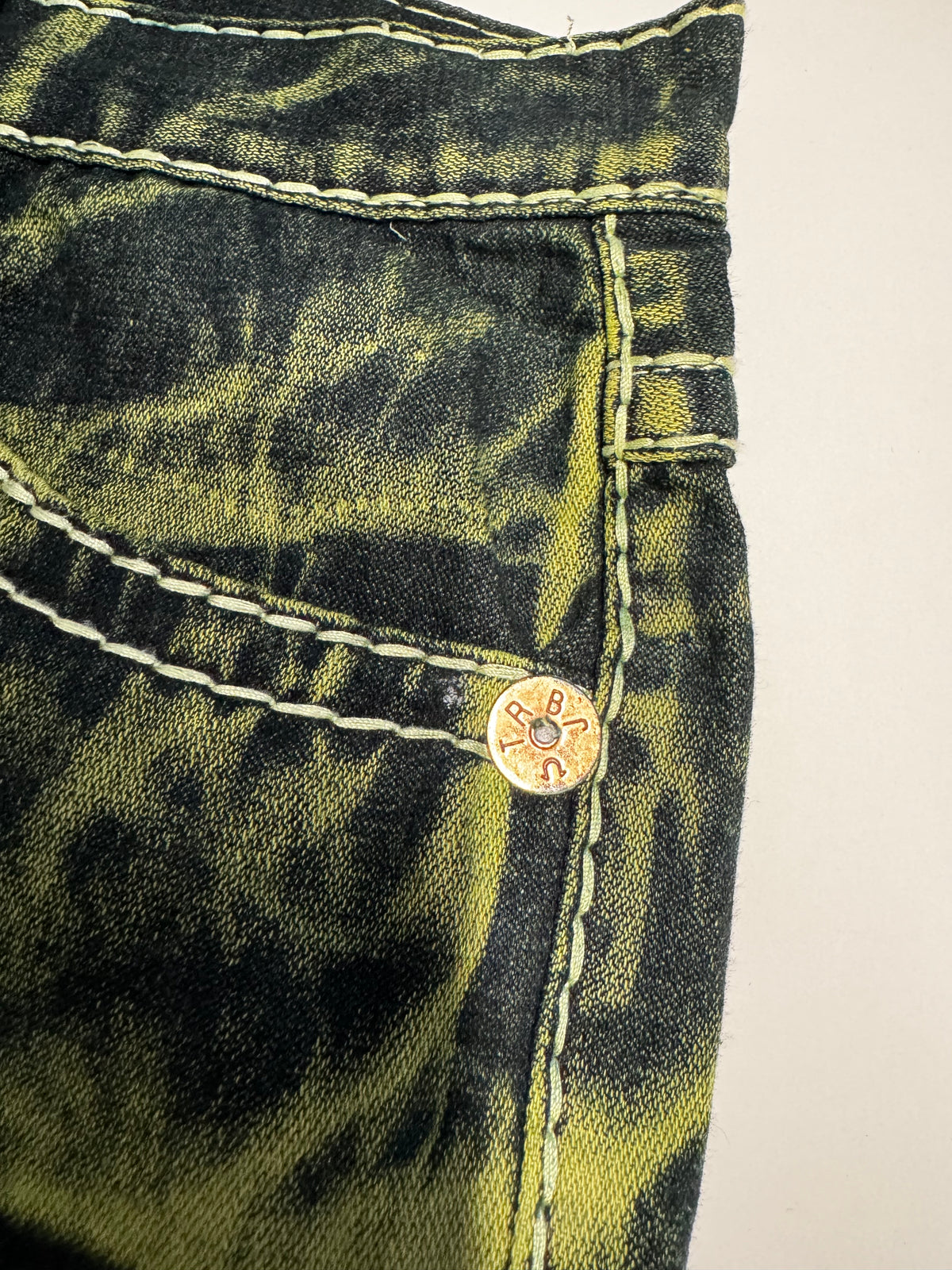 True Religion Green Brushed Short Jort