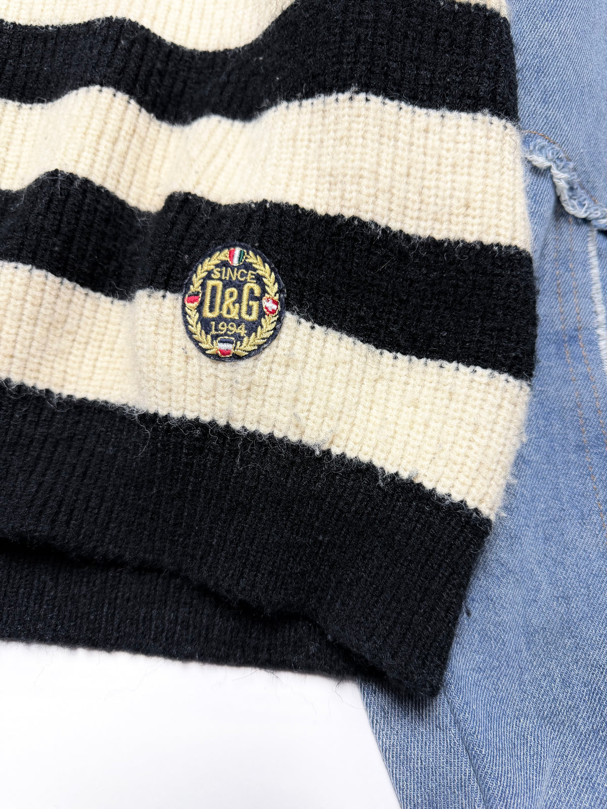 D&G Denim Sleeve Knitwear