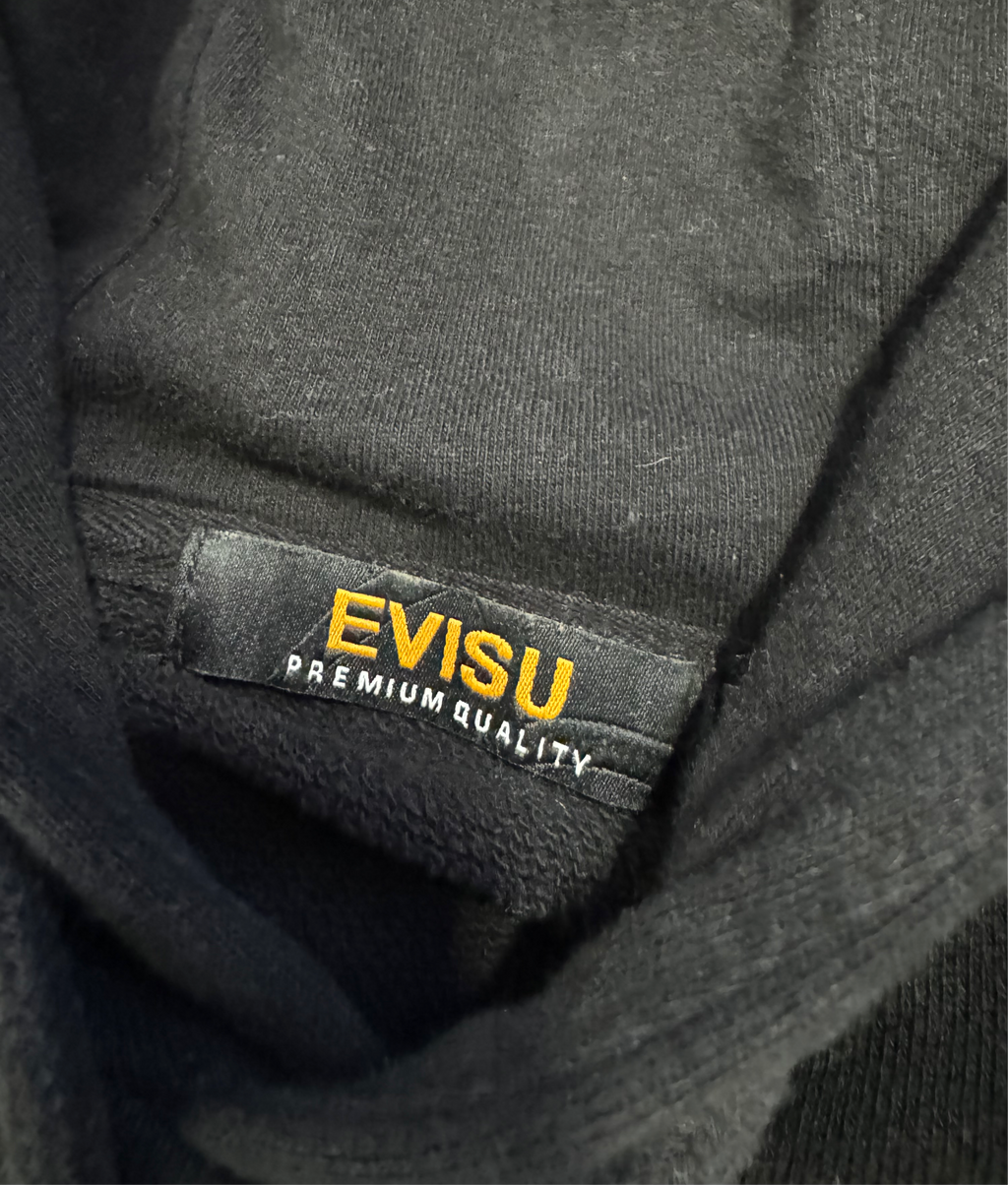 Evisu Black Seagull Black Hoodie