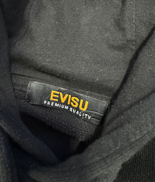 Evisu Black Seagull Black Hoodie