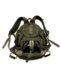 Diesel Spare Parts Line Multi-Pocket Military Army Leather Backpack 90s