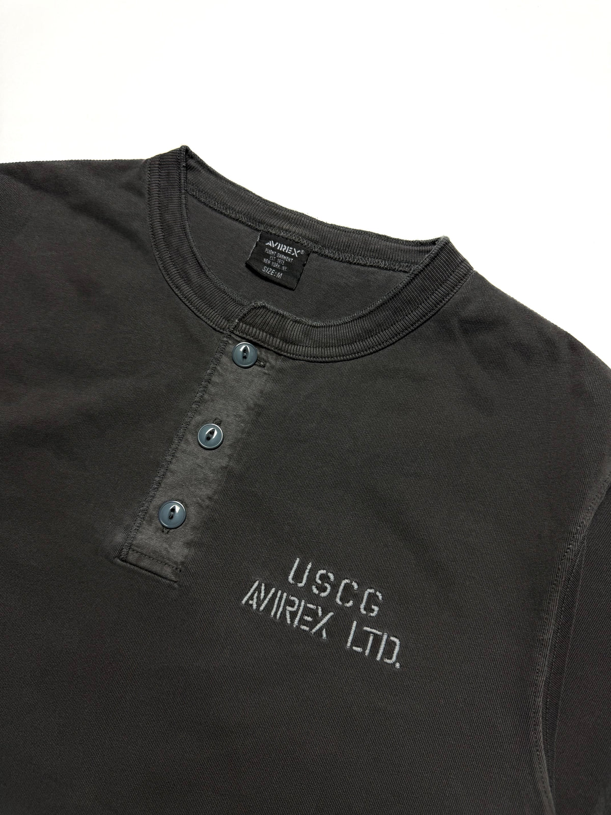 Avirex Henley Grey USCG Tee