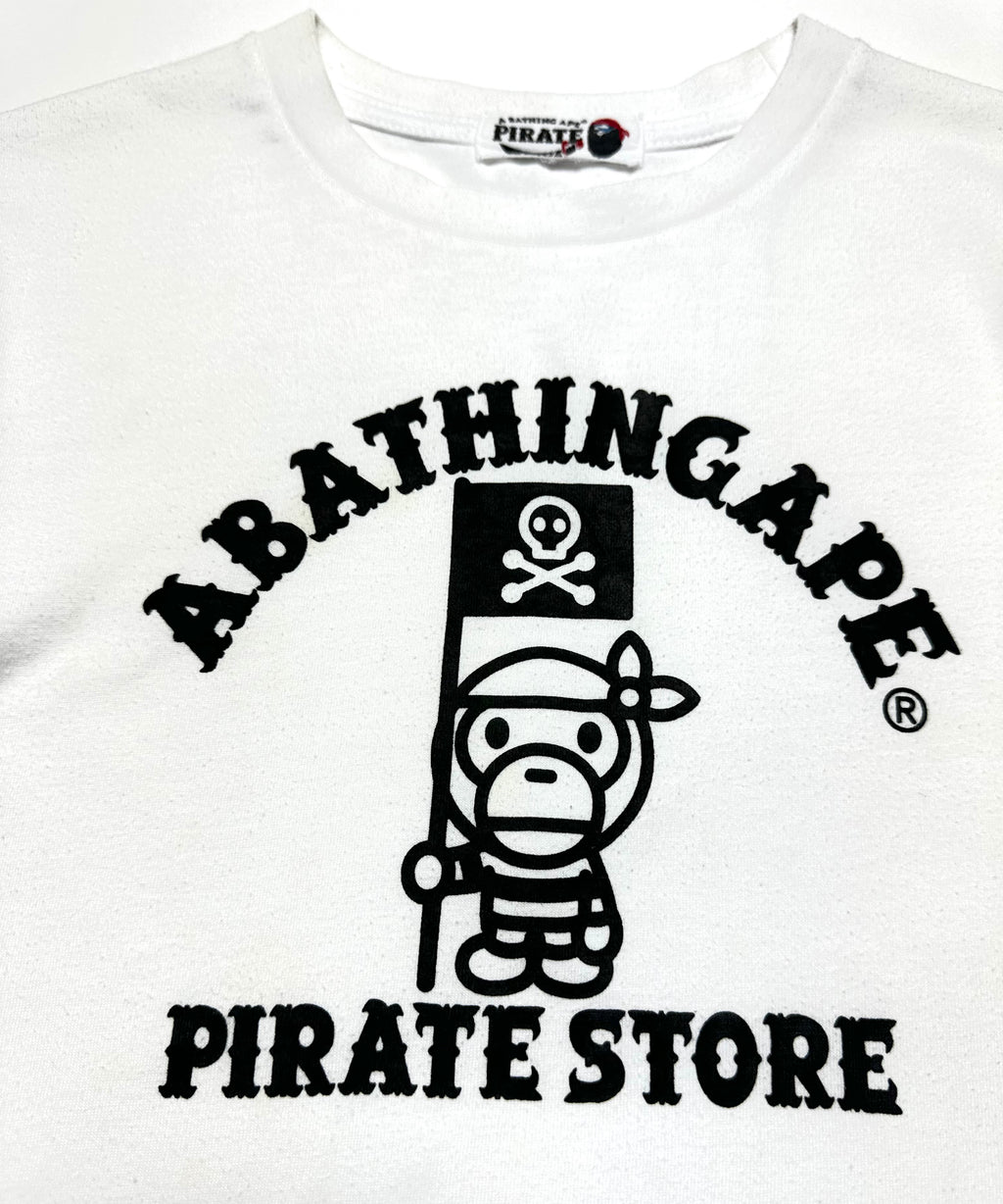 BAPE Milo Pirate White Tee