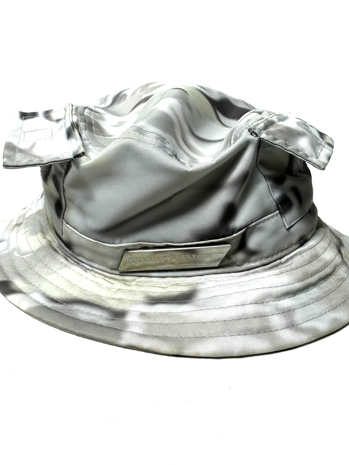 Heron Preston White Camo Bucket Hat
