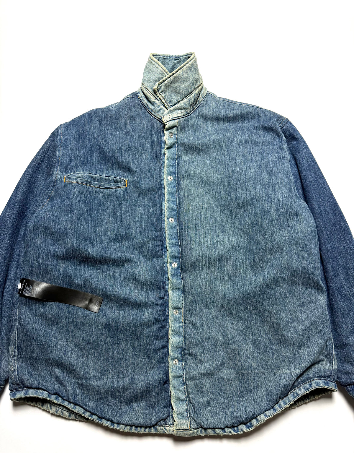Balenciaga AW22 Japanese Indigo Padded Denim Shirt
