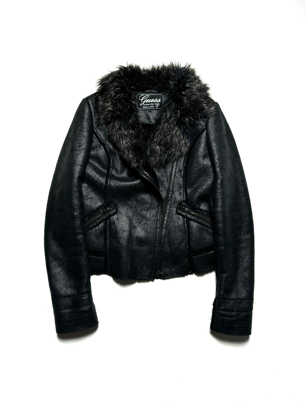 Guess USA Fur Coat Jacket 2000s