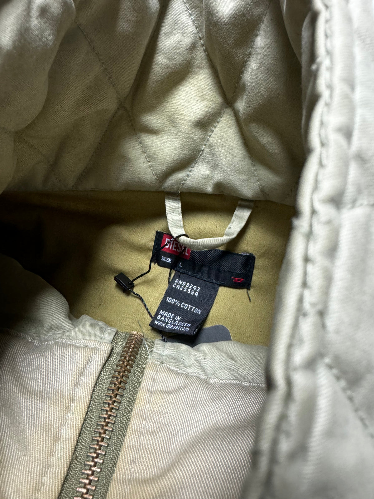Diesel 2000s Diamond-quilted Full-zip Jacket