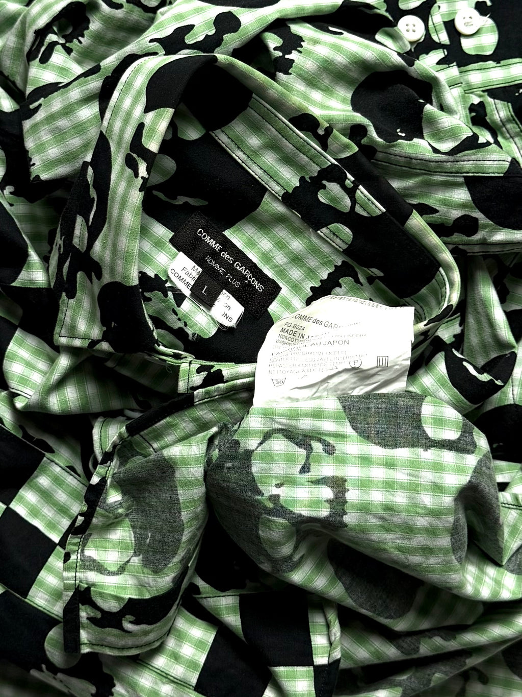 COMME DES GARCONS HOMME PLUS Skull Check Shirt