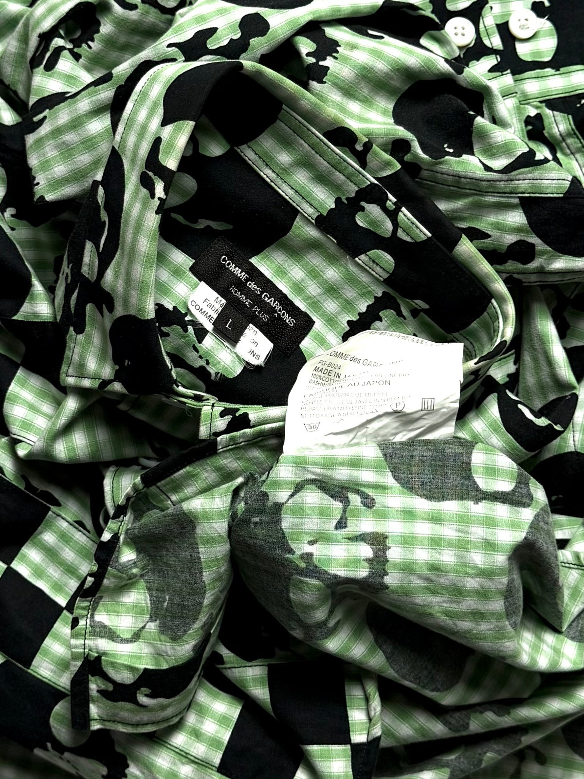 Comme des Garçons  HOMME PLUS Skull Check Shirt