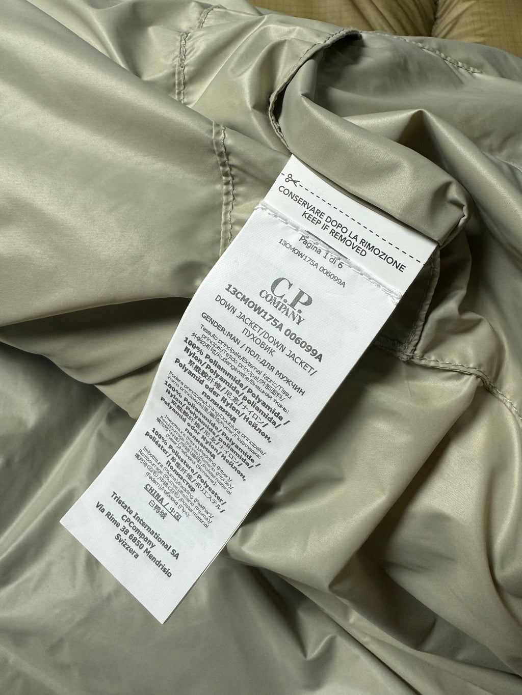 C.P. Company D.D. Shell Down Puff Jacket