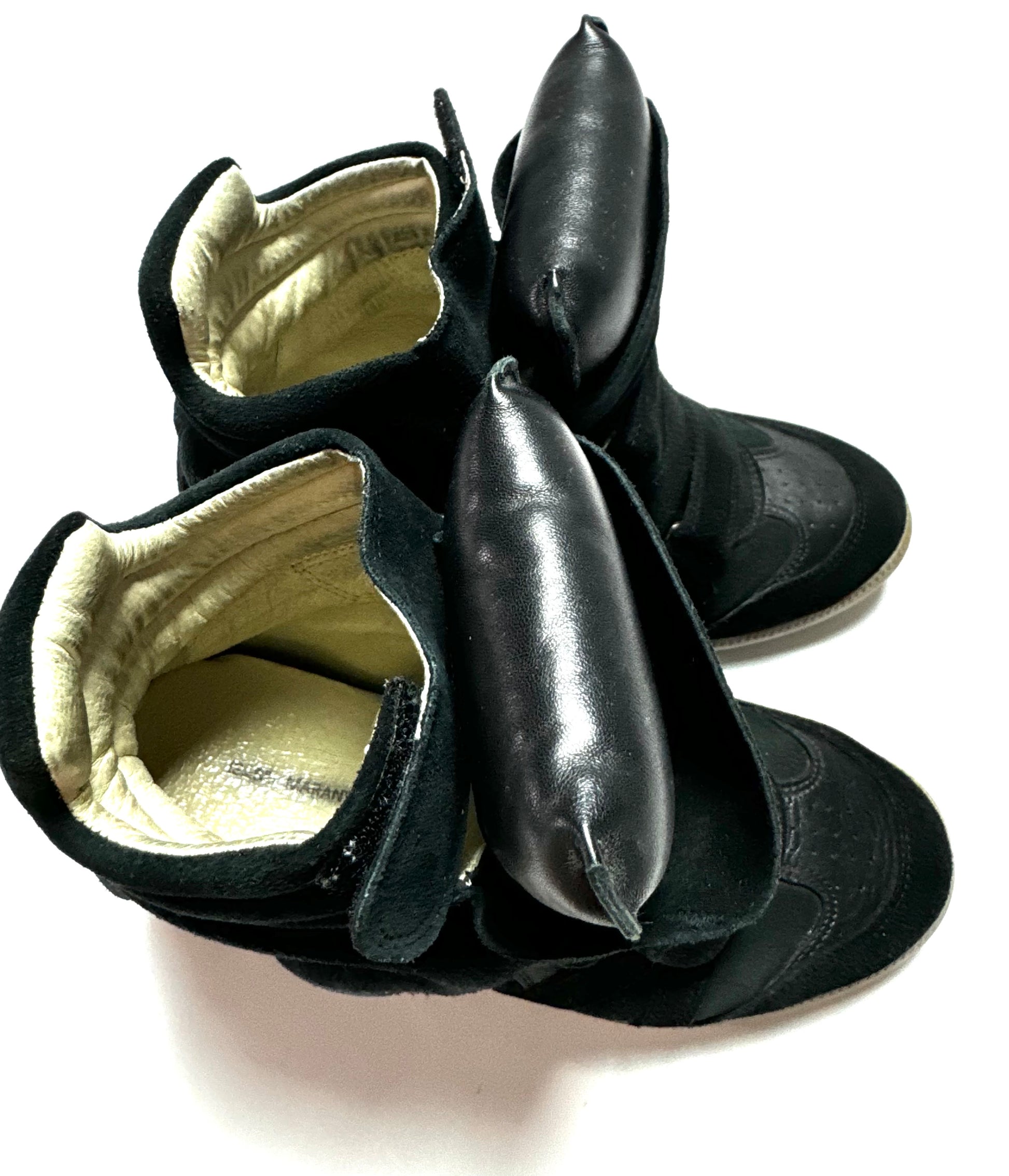 Isabel Marant Bekett Wedge Black Suede Sneaker