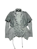 Cholé Double Layered Knit Leather Cardigan