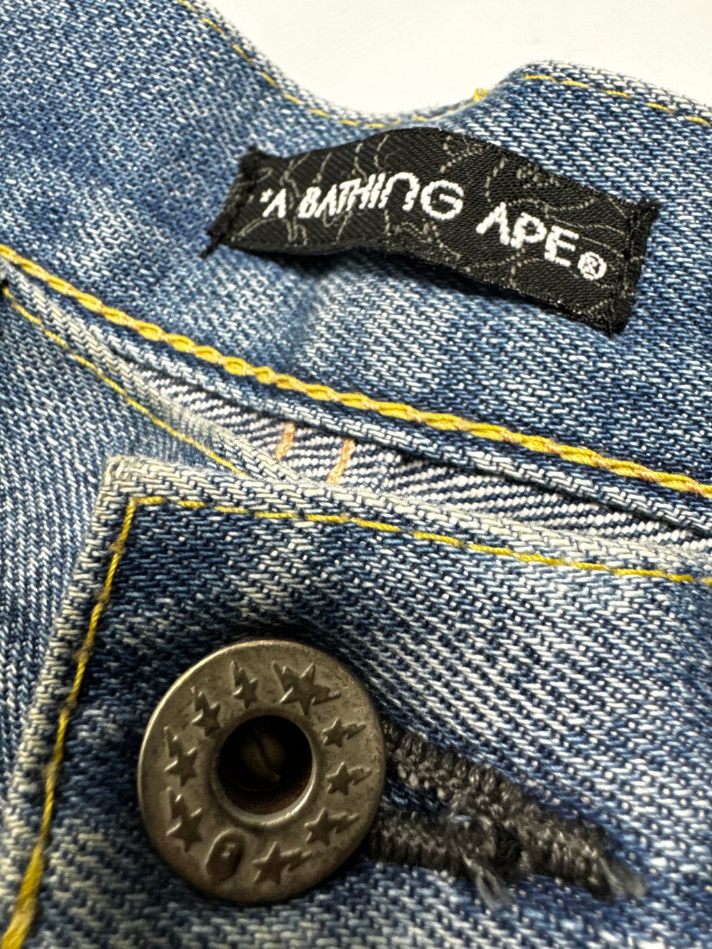 BAPE OG Twin Sta Black Camo Washed Jean