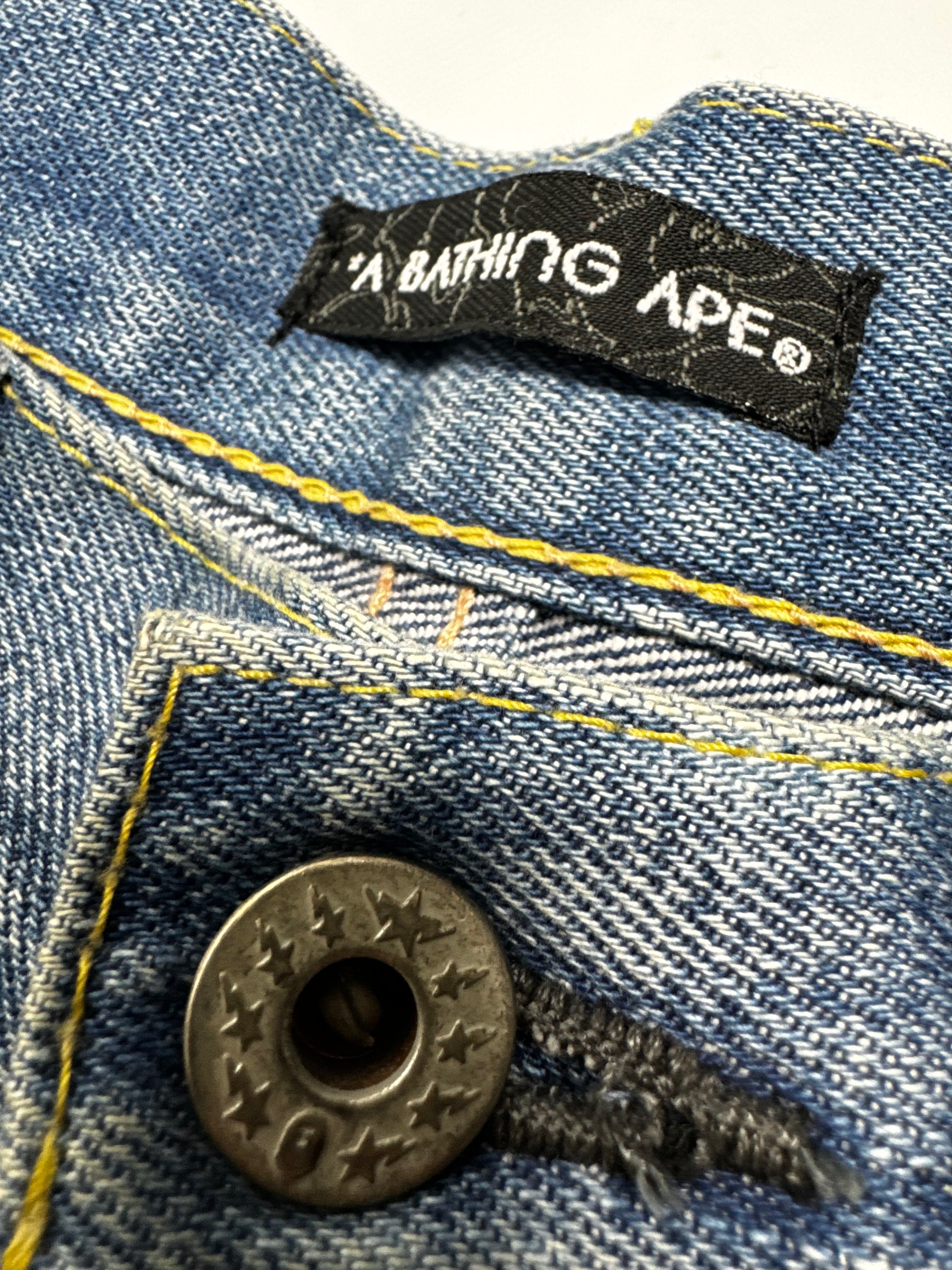 BAPE OG Twin Sta Black Camo Washed Jean