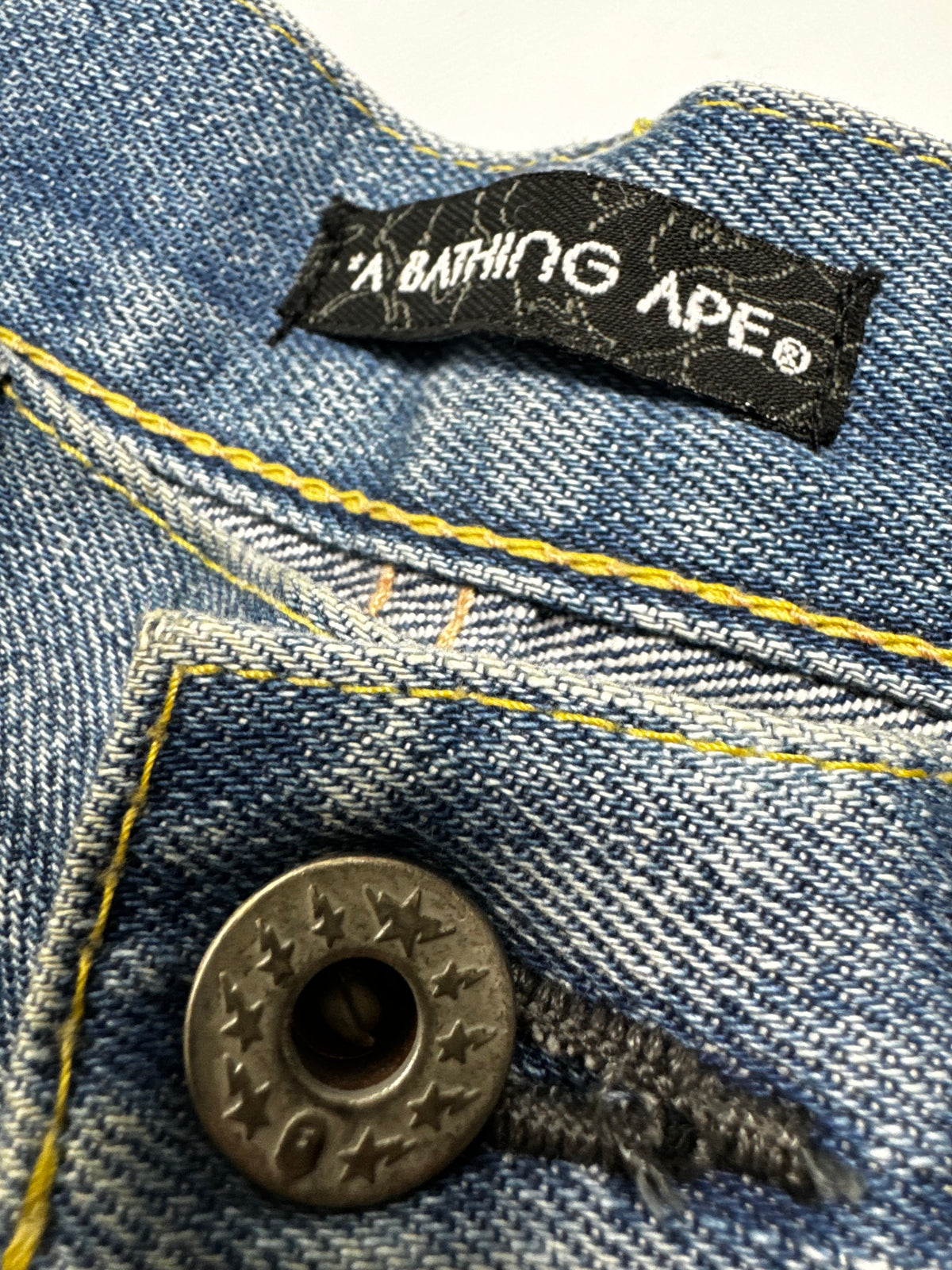 BAPE OG Twin Sta Black Camo Washed Jean