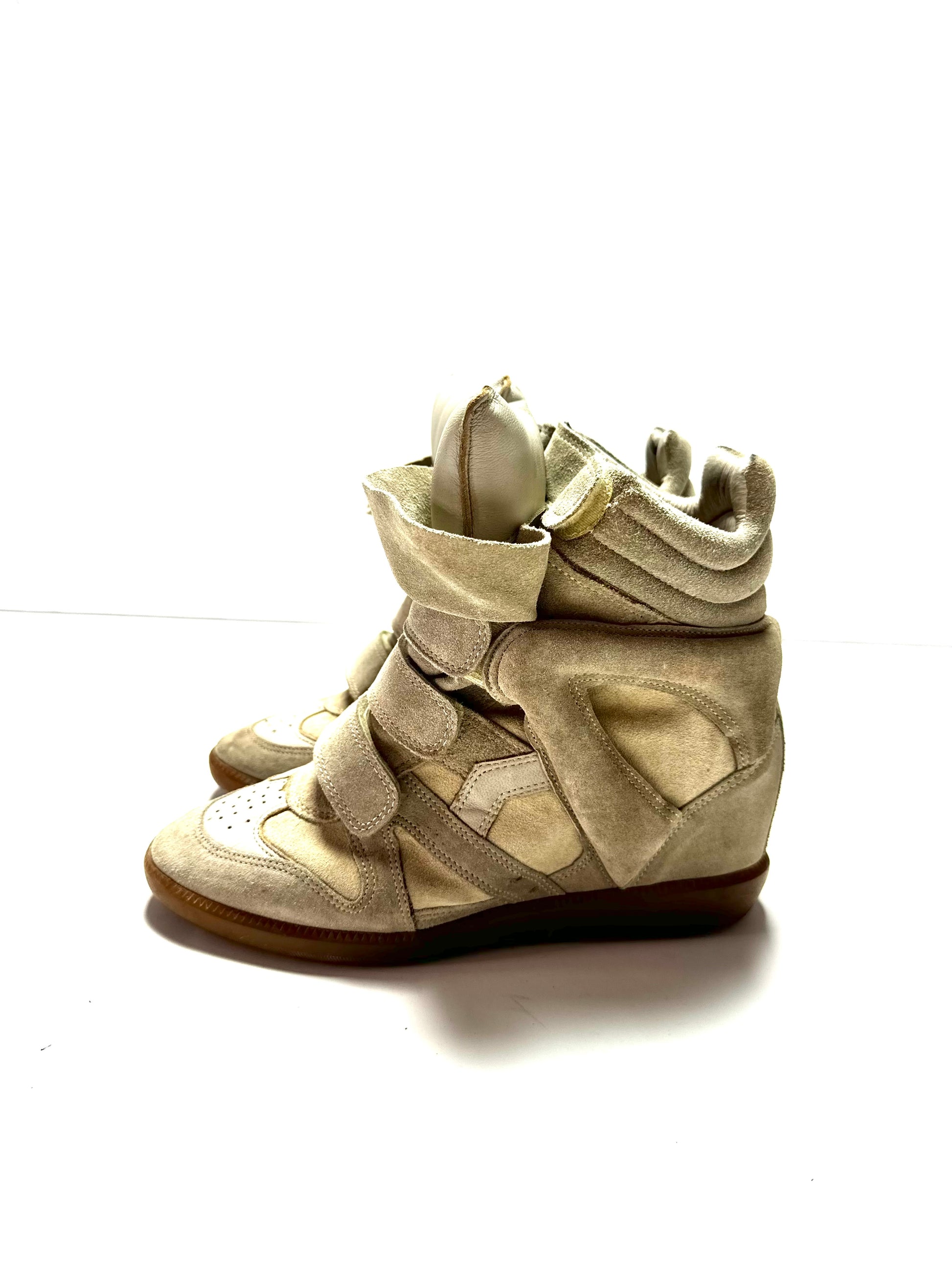 Isabel Marant Bekett Wedge Grey Suede Sneaker