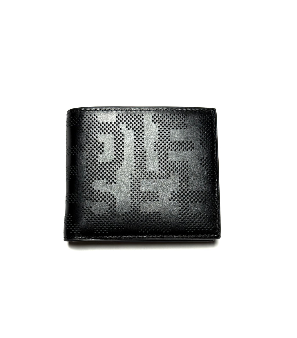 Diesel Bi Fold Coin Pocket Black Leather Wallet