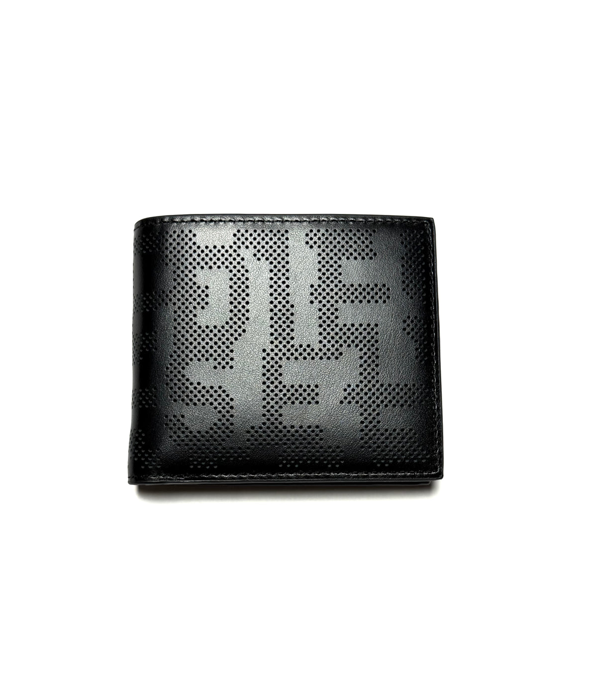 Diesel Bi Fold Coin Pocket Black Leather Wallet