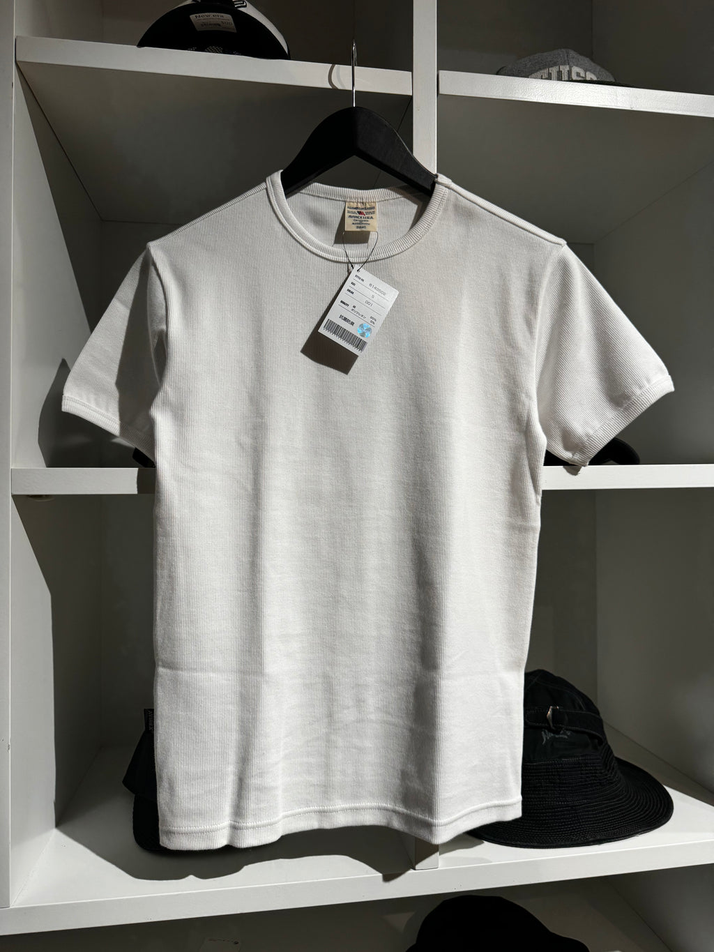 Avirex Ribbed White Short Sleeve