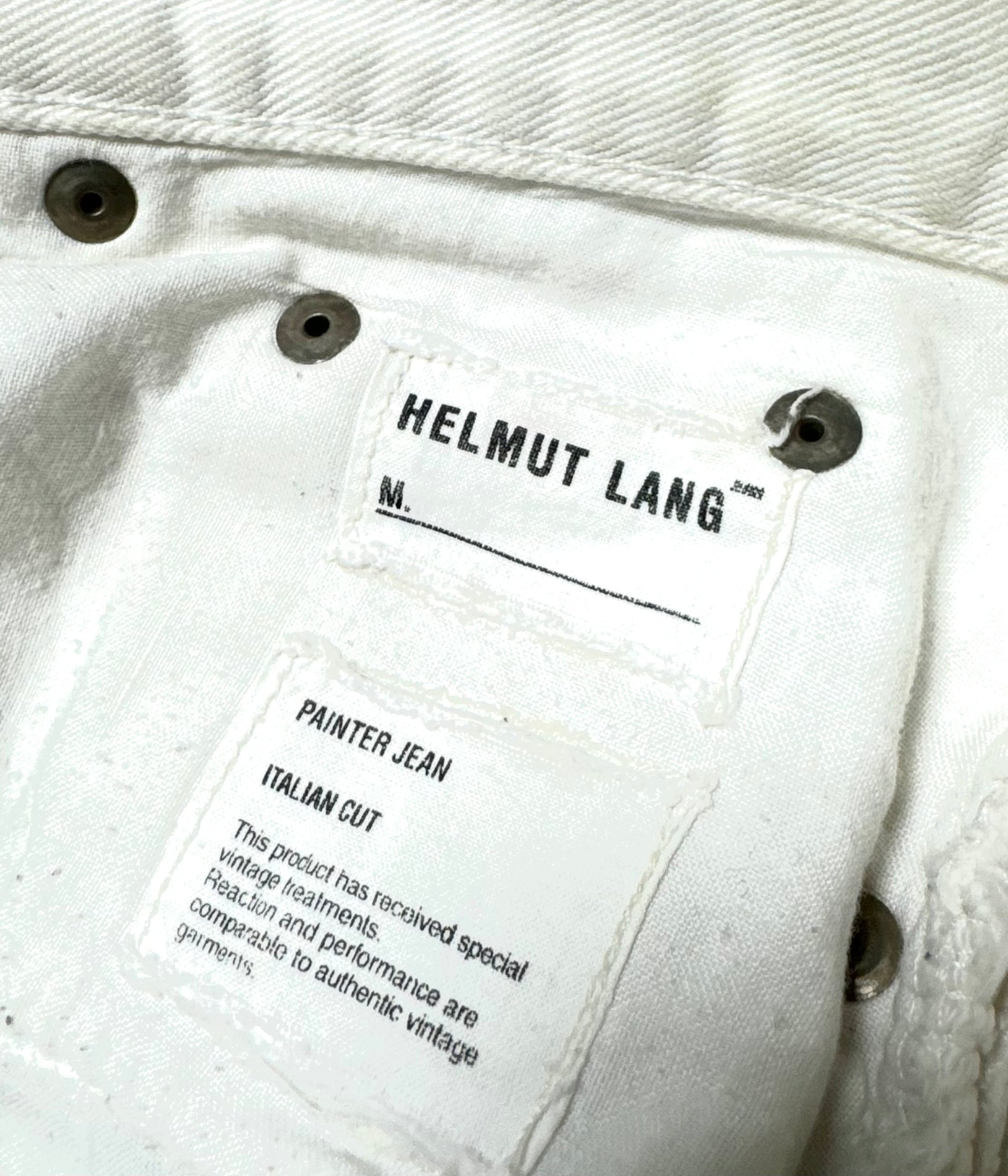 Helmut Lang White Painter Pant