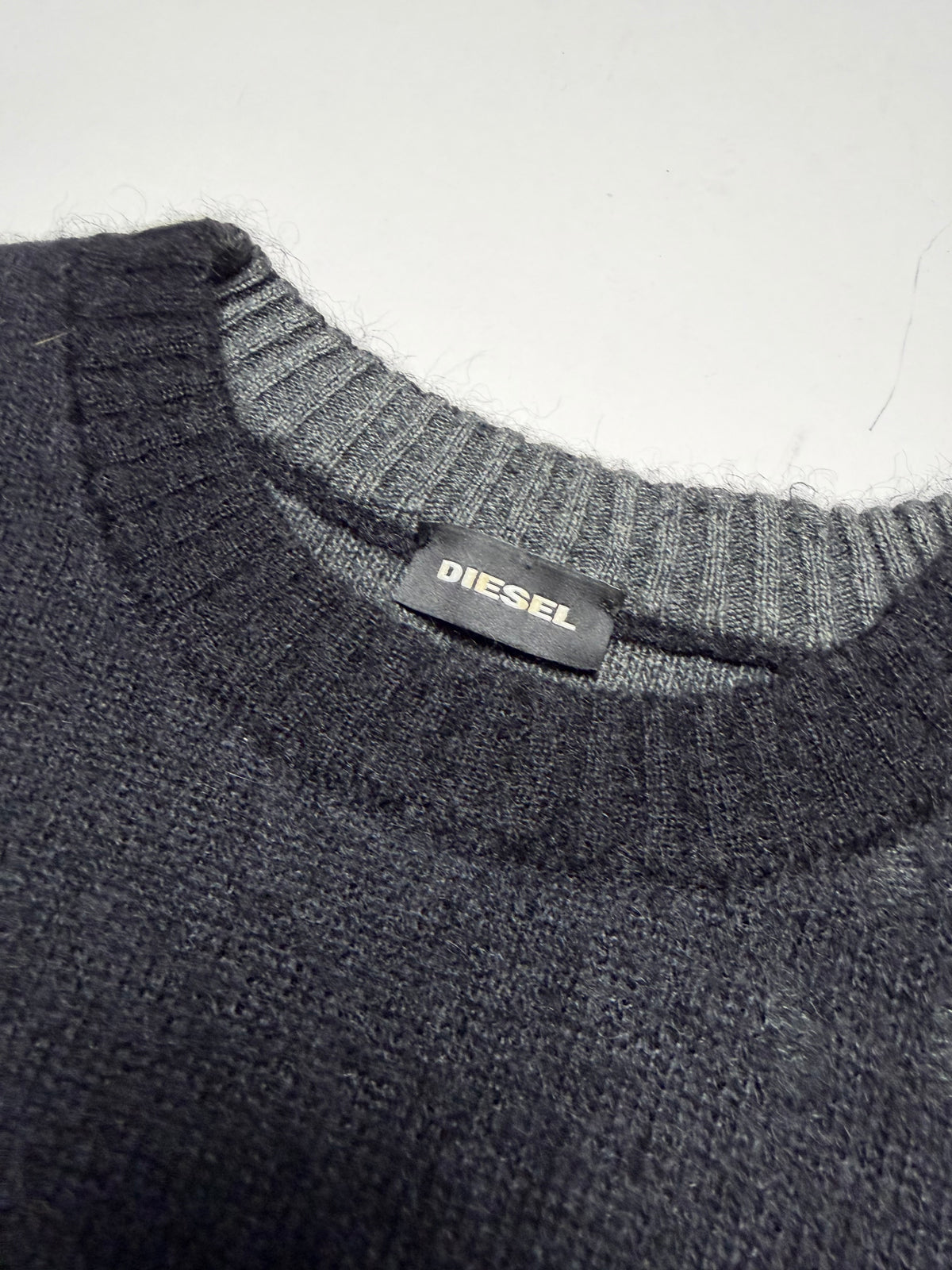 AW2018 Diesel Grey & Black Distressed Sweater