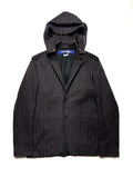 Comme des Garçons Junya Watanabe MAN Brown Stripe Suit Blazer Hooded Jacket