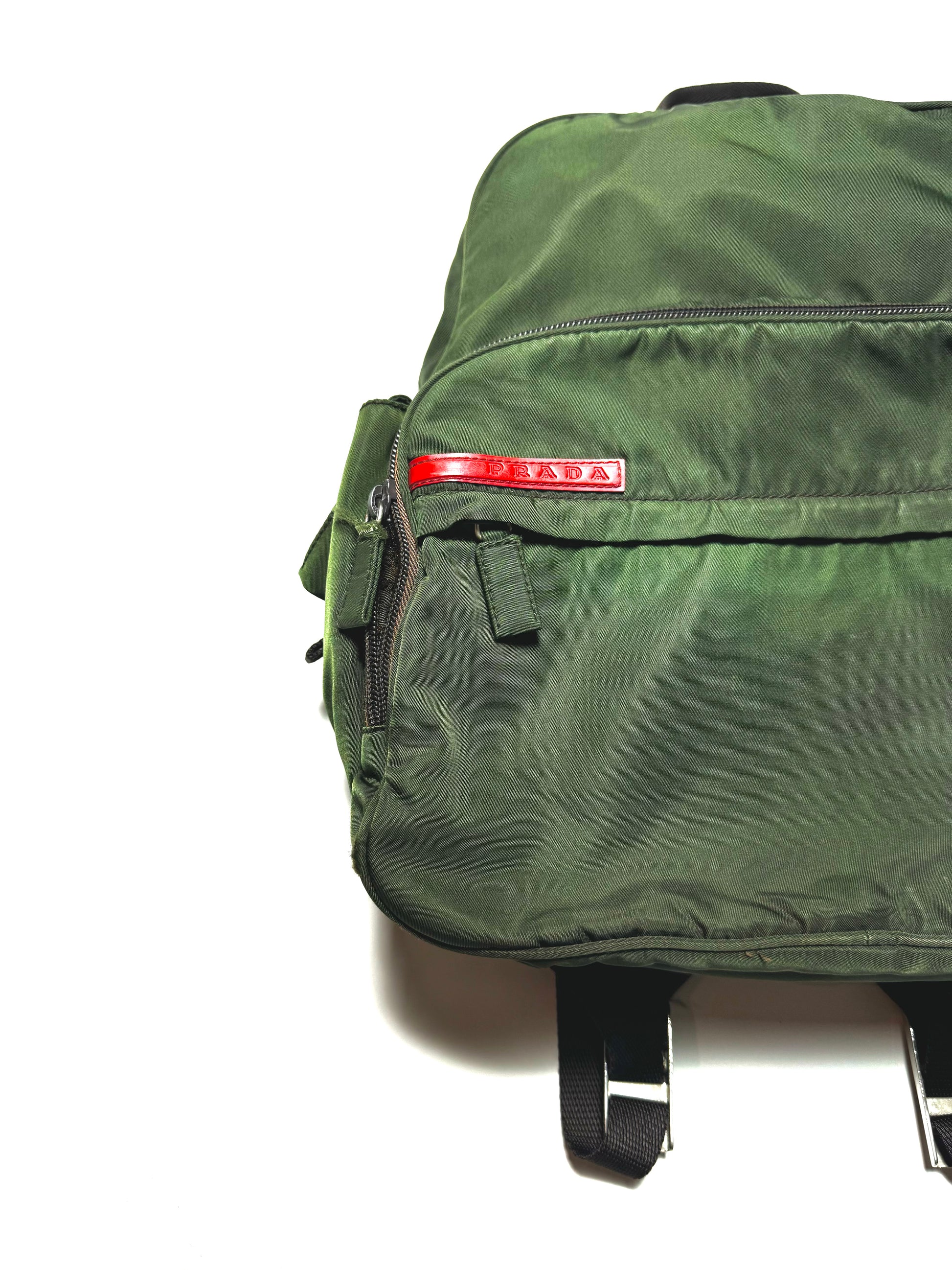 Prada Army Green Backpack