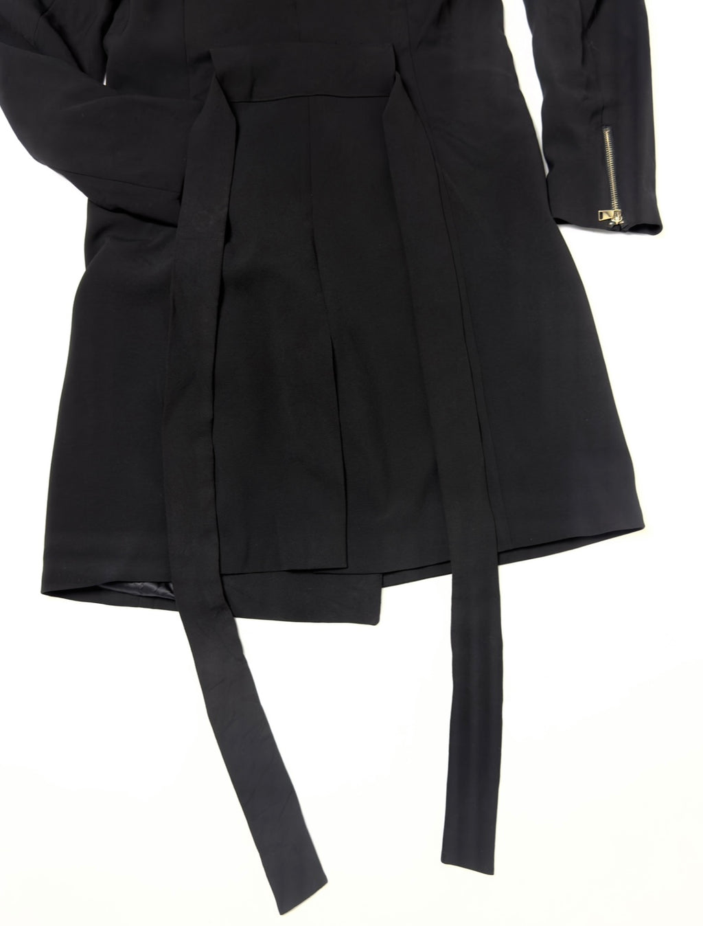 Issey Miyake Permanent Line  Black Asymmetrical Coat