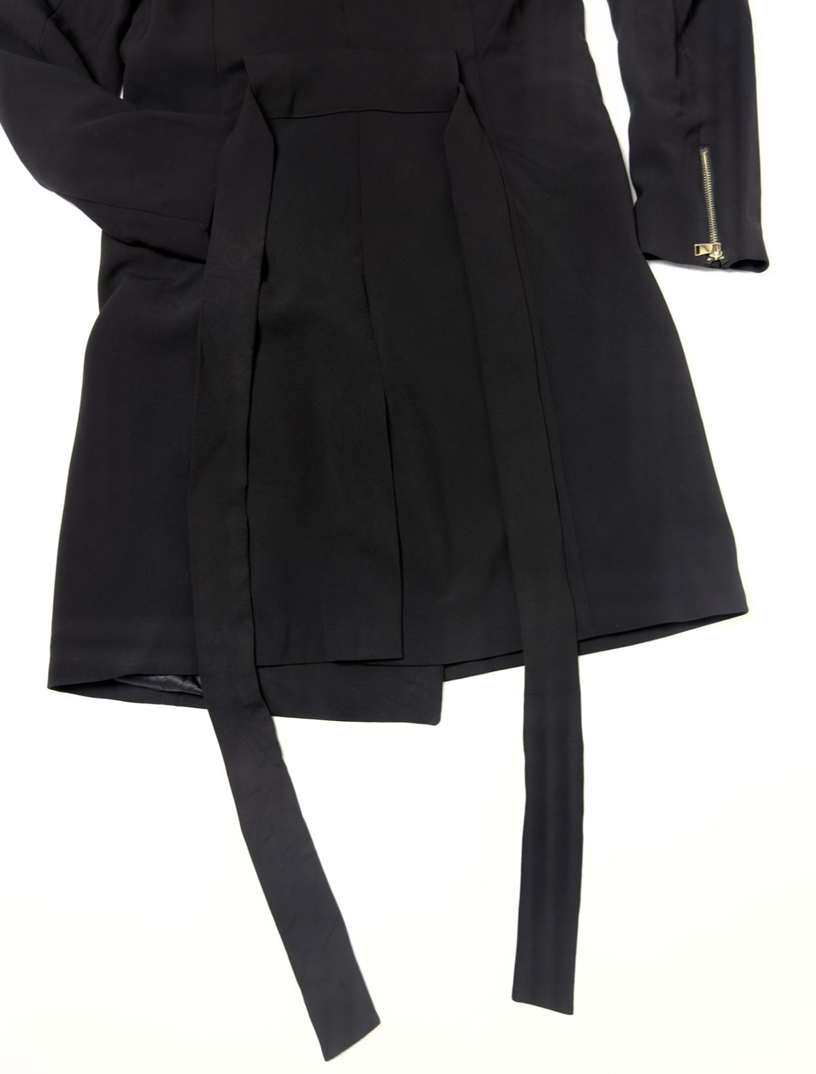 Issey Miyake Permanent Line  Black Asymmetrical Coat