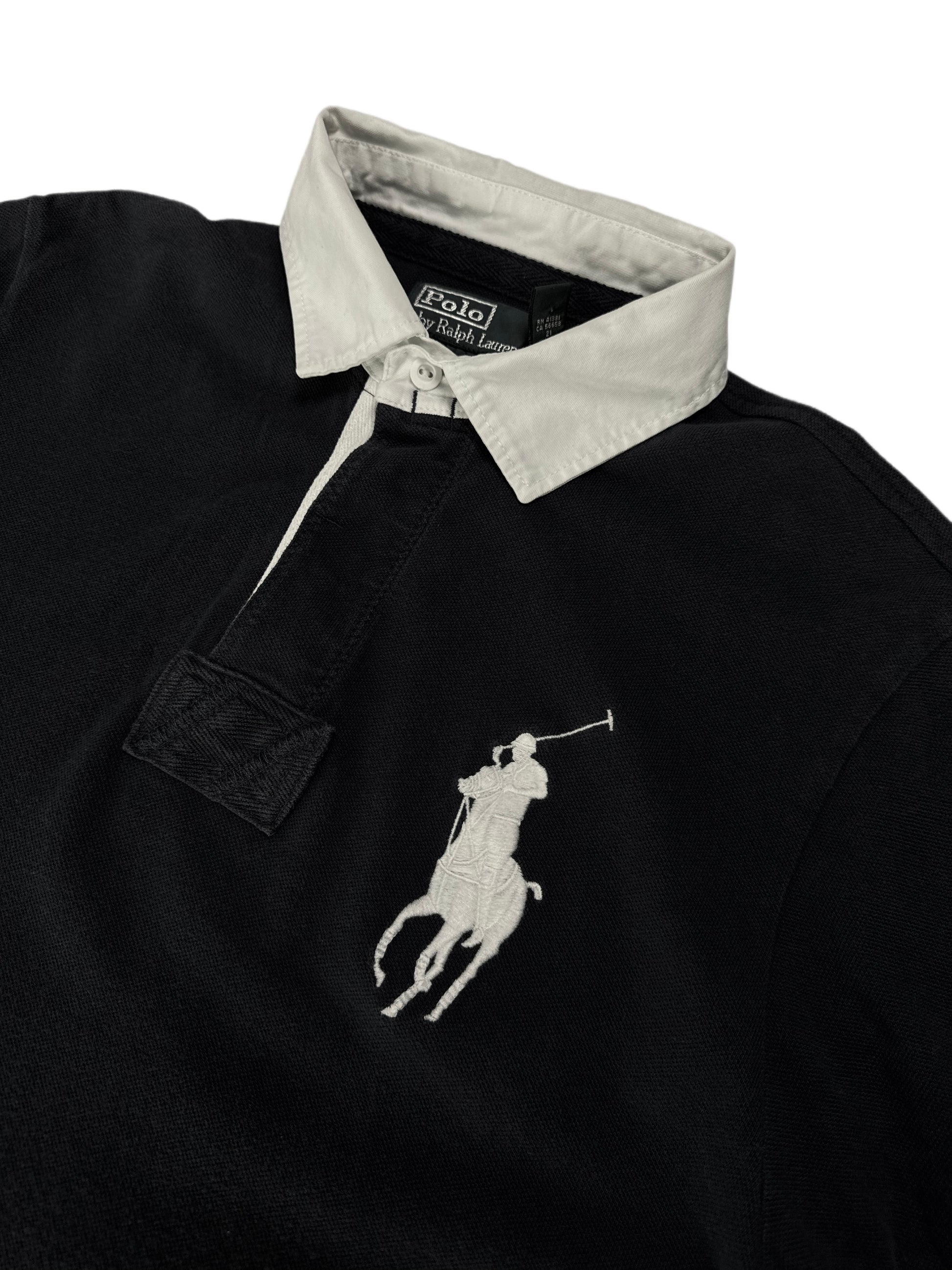 Polo by Ralph Lauren White Collar Navy  Shirt
