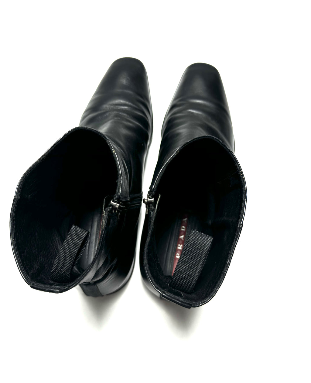 Prada Linea Rossa Black Leather Boot