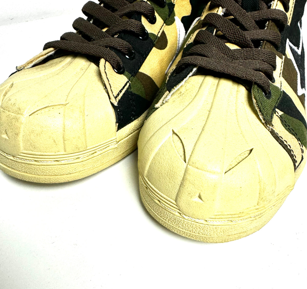 BAPE 2000s Camo Leather Skullsta High Top