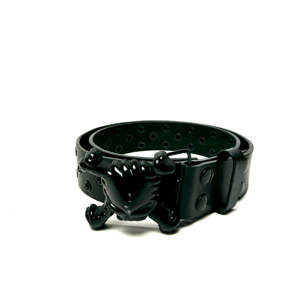 Oakley 2008 Black Skull Metal Leather Belt