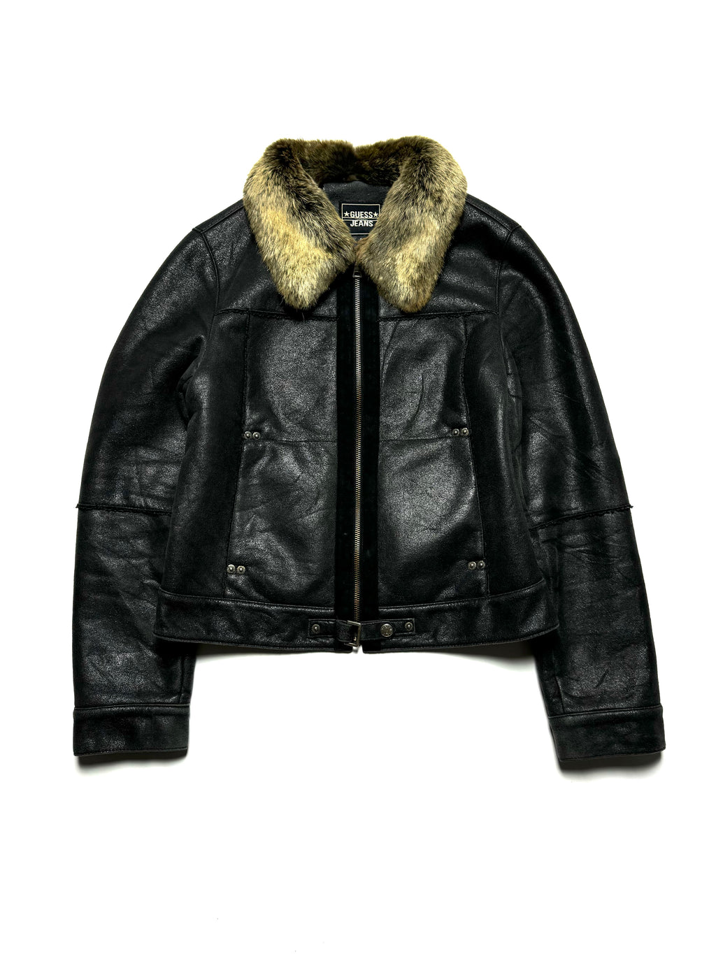 Guess USA Fur Coat Jacket 90s