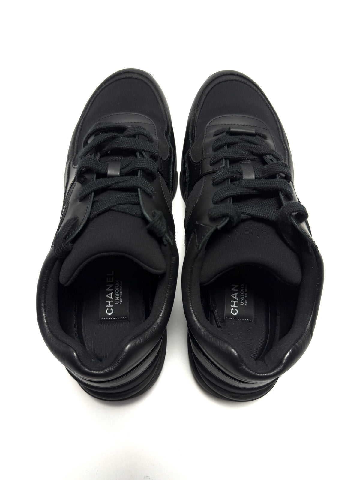 Chanel CC Uniform Triple Black Sneaker