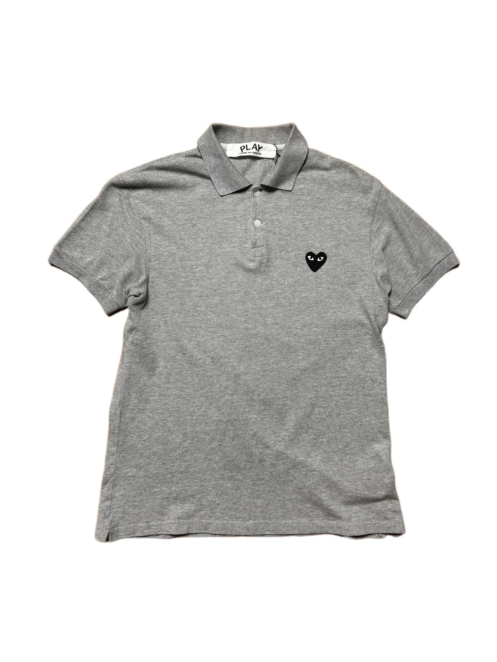 Comme des Garçons Play Grey Polo Shirt