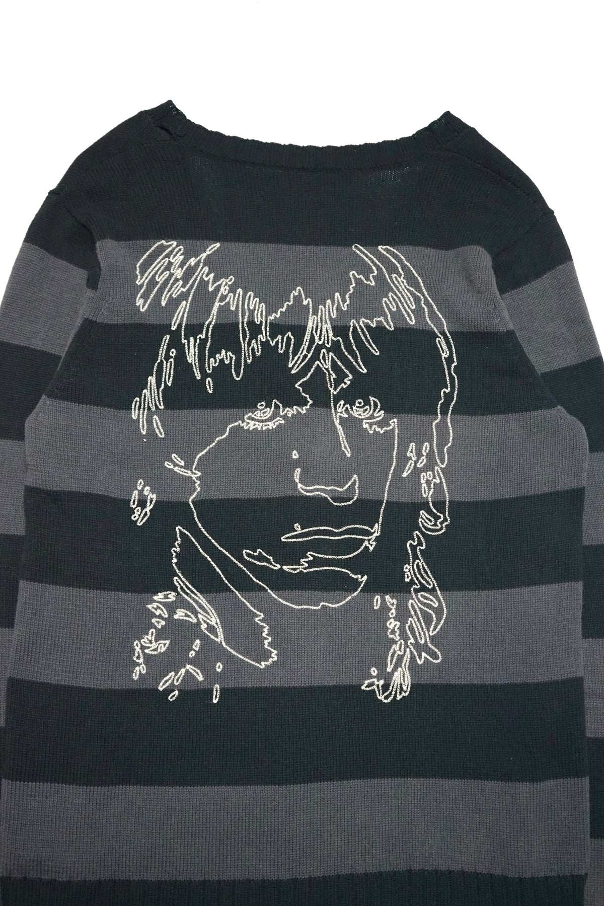 Hysteric Glamour Striped Embroidery Knit
