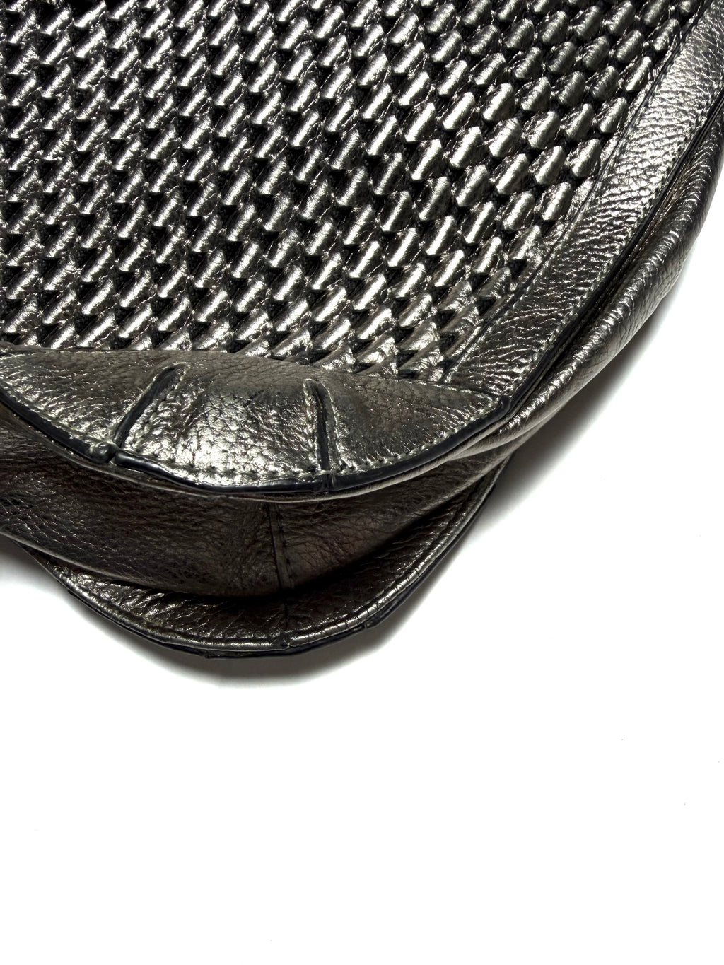Burberry Platinum Woven Cross Bag 2010s