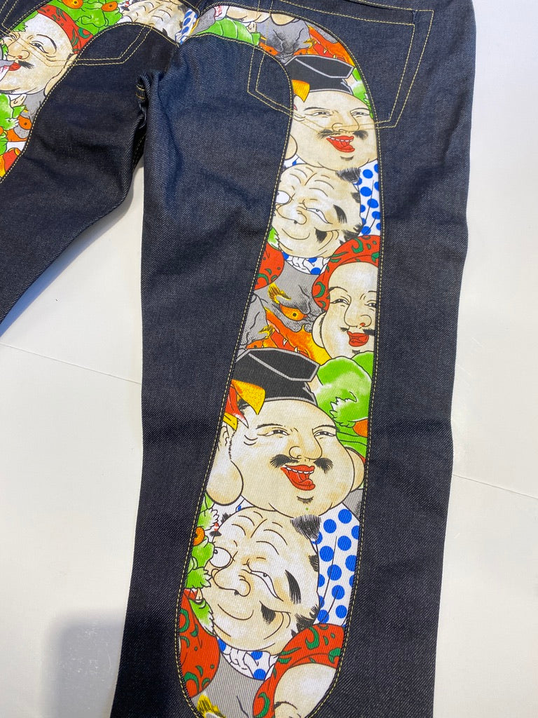 Evisu Green Oni Daicock Denim Jean