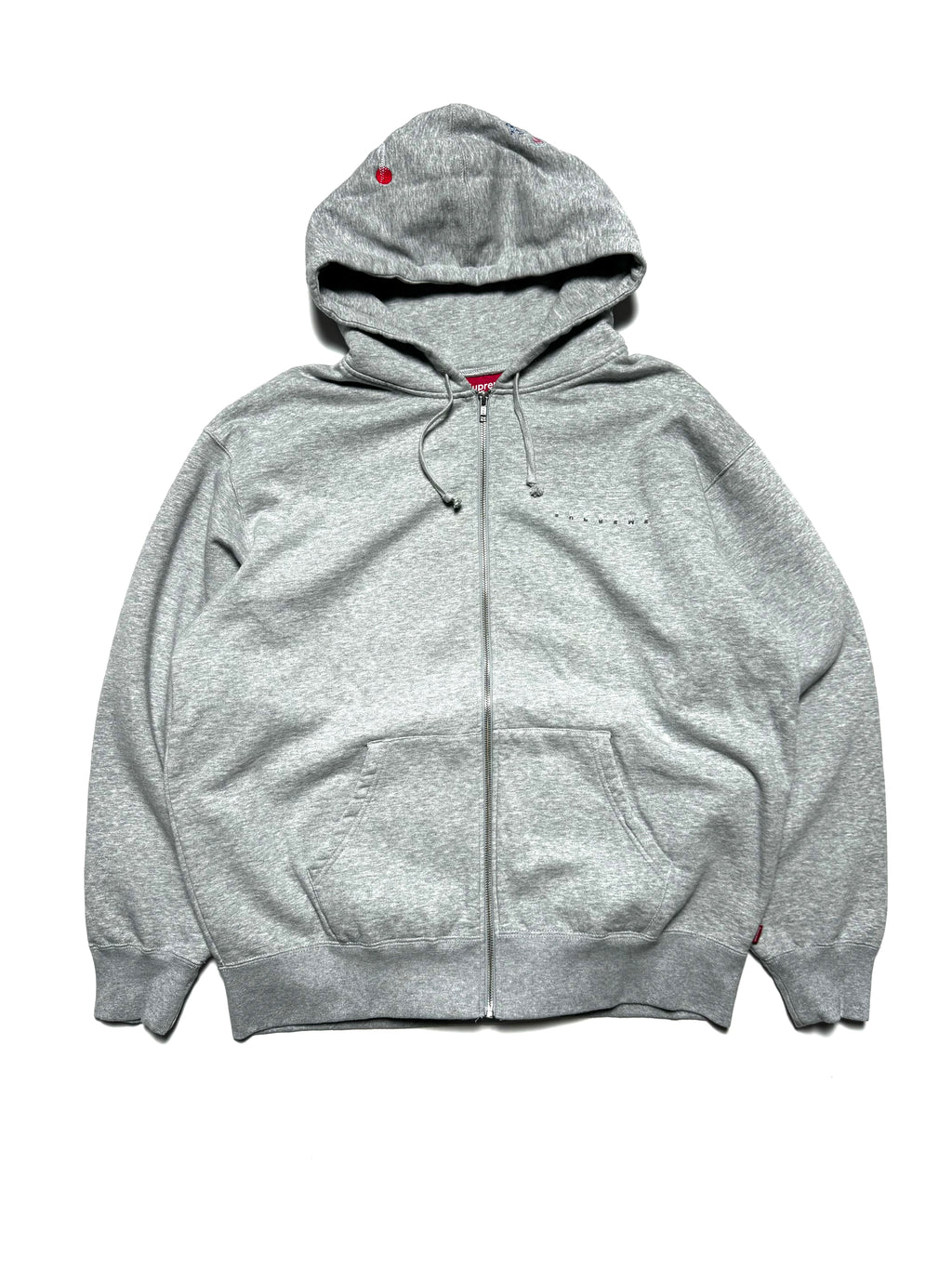 Supreme  Globe Embroidery  Zip up Hoodie FW2020