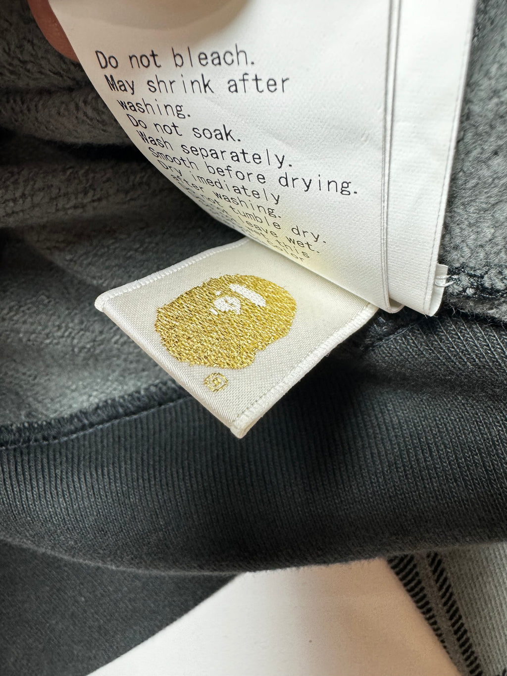 BAPE Dark Gray Check Plaid Full Zip Hoodie 2010s